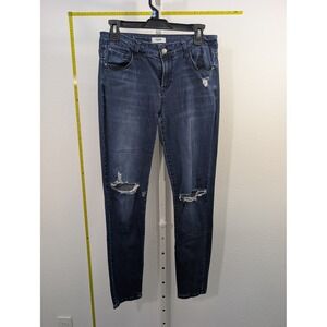 Kensie Jeans Knockout Skinny Distressed Dark Wash Mid Rise Denim Womens 10/30‎